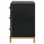 Table de chevet 3 tiroirs noire