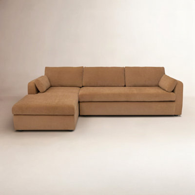 Marso Eddie Sleeper Sectional With Storage Chaise Sand