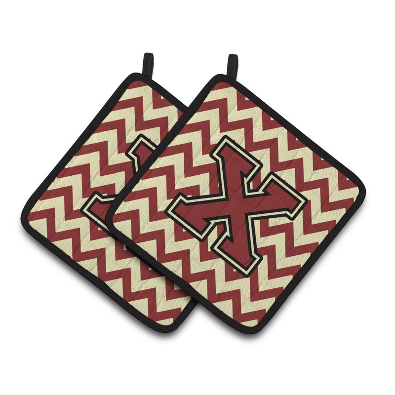 Poignée à chevrons, X, Marron / Or