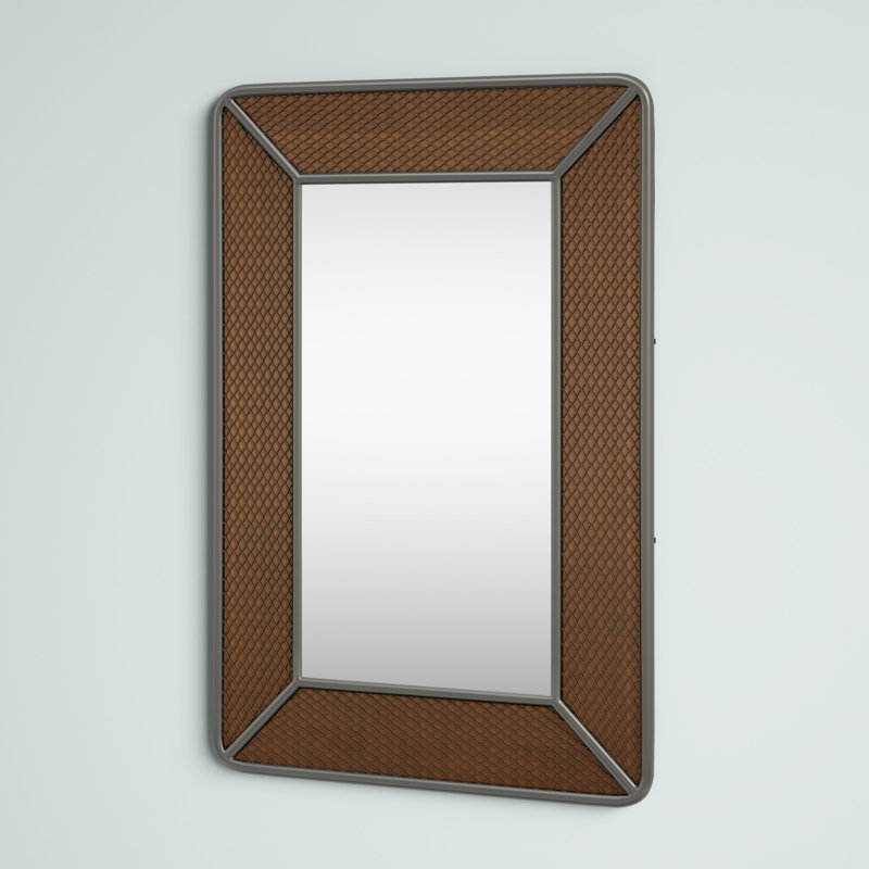 Donte Solid Wood Rectangle Wall Mirror