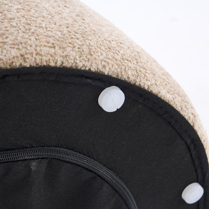 Fauteuil d'appoint rembourré Mid-Back, Mélange de polyester café