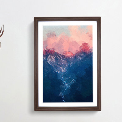 Ravine to the Clouds in Abstract - Picture Frame Painting Print