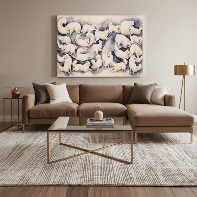 «Dogs Samoyed Beige», art mural sur toile