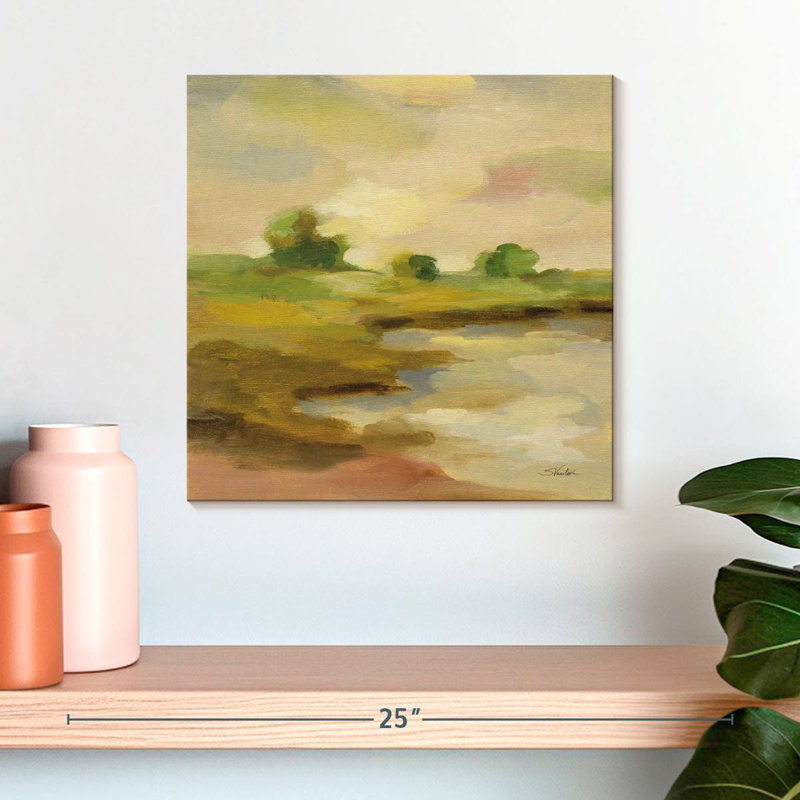 Chartreuse Fields II, 16" H x 16" W