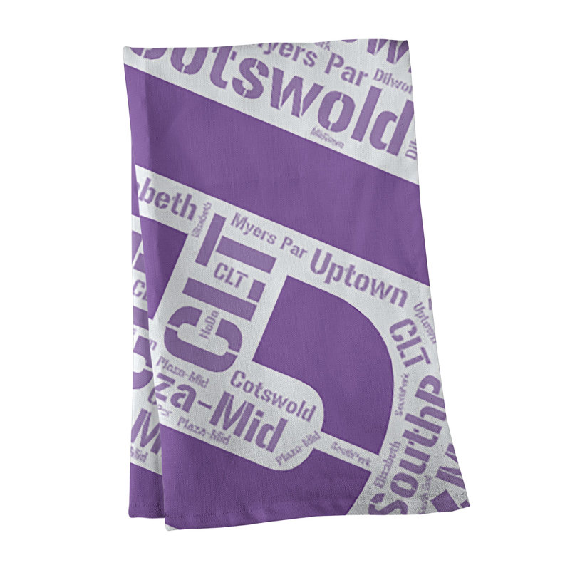 Serviette à thé « districts », Mauve, Charlotte