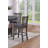 Contemporary Dining Room Counter Height 5pc Dining Set Round Table w Leaf And 4x Side Chairs Solid wood-896437918-896437912