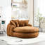 Canapé surdimensionné ovale rembourré à billes, canapé paresseux avec 3 grands coussins et 2 petits coussins, dossier enveloppant pour adultes, canapé à billes en chenille-282140268
