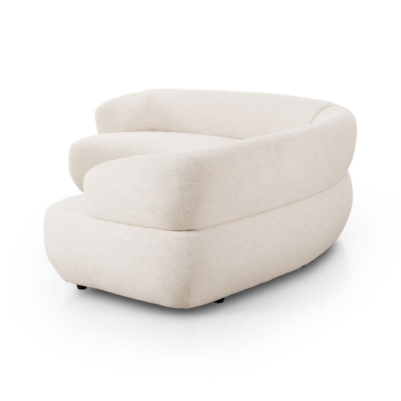 Belen Chaise Sectional, Nomad Snow Polyester Blend