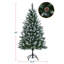 Arbre de Noël artificiel 4,5 pi, arbre de Noël avec décoration, base en métal facile à assembler pour la maison, le bureau, la fête, les fêtes, vert-1732486177