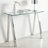 Sefield Glass Stainless Steel Writing Desk