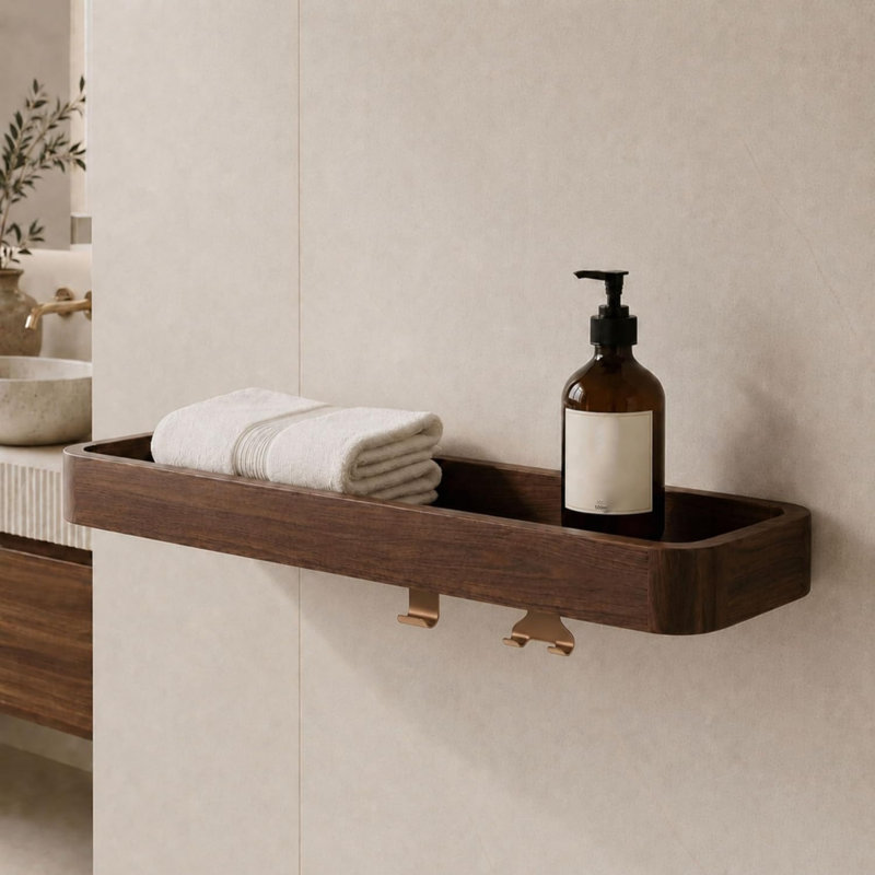Solid Wood Bathroom Shelves