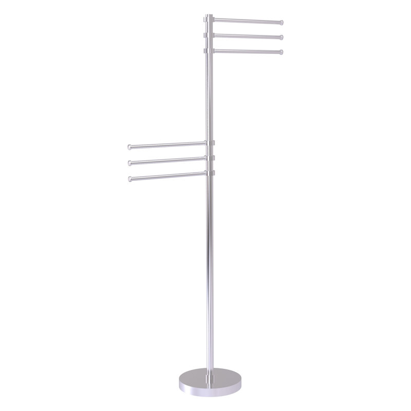 Porte-serviettes sur pied Gober, Chrome satiné