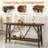 70.9 Inches Extra Long Narrow Sofa Table, Industrial Console Table Behind Couch With X-Shaped Support And Reinforced Steel Frame, Grey