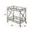 Kristensen Mirrored & Antique Gold Finish Serving Cart