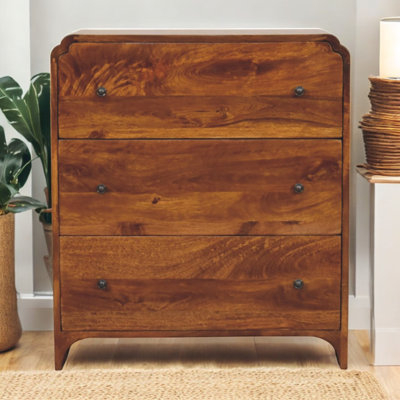 Nabesna Solid Wood 3 - Drawer Rectangle Accent Chest