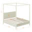 Wooden Canopy Platform Bed Frame with Timeless Fluted Panels and Thick Support Slats-133058624-133058626