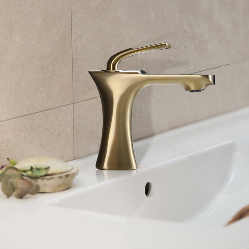 Single-handle Bathroom Faucet, Brushed Gold