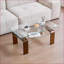 Table basse en verre avec bords arrondis - Facile à nettoyer et peu encombrante pour le salon Bureau