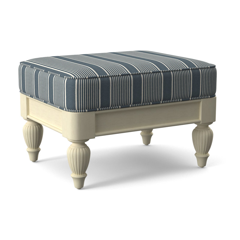 Grand View Ottoman, Bisque Finish, Gray Sugar Performance; 0863-84