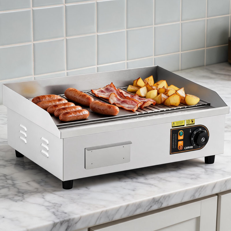 22" Electric Griddle, 122°f-572°f Adjustable Temp