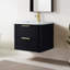 Meuble-lavabo mural simple en chêne fumé 24 po Westbury avec comptoir en pierre d'ingénierie Westbury-21185392-21185393