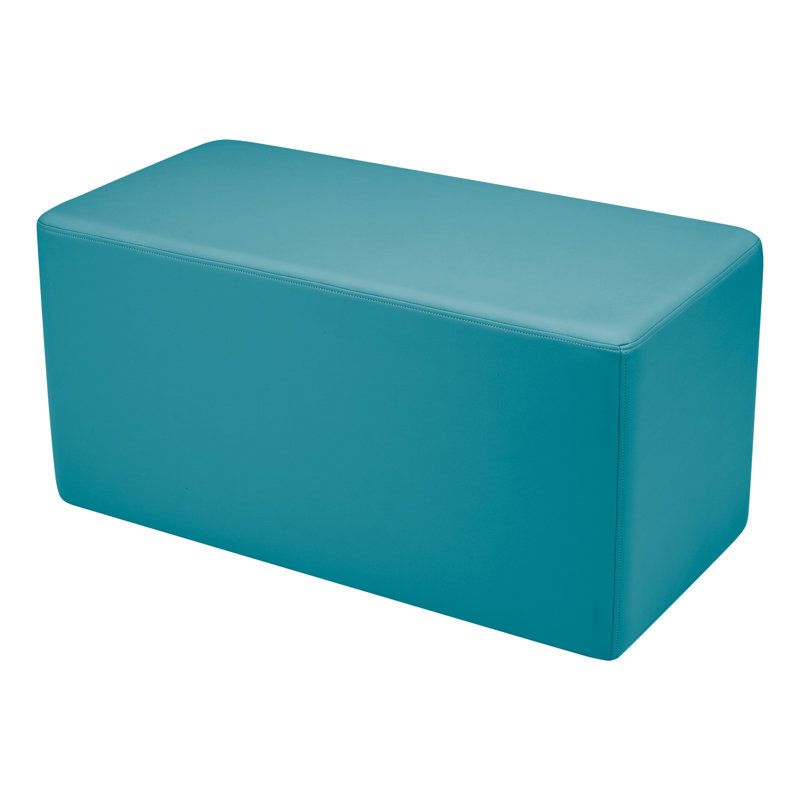 Pro Series Upholstered Rectangle Ottoman 18" Height, Teal