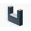 Meuble-lavabo double 78 po avec comptoir en quartz de Carrare et armoires en lin-2139668027