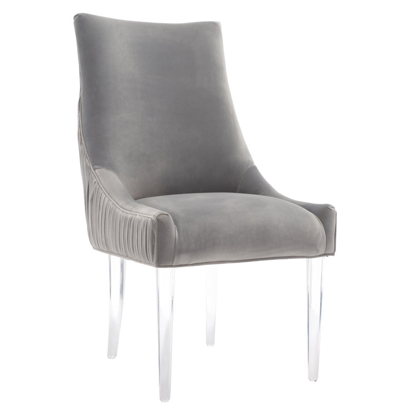 Chaise d'appoint rembourrée Rales, Gris Hudson