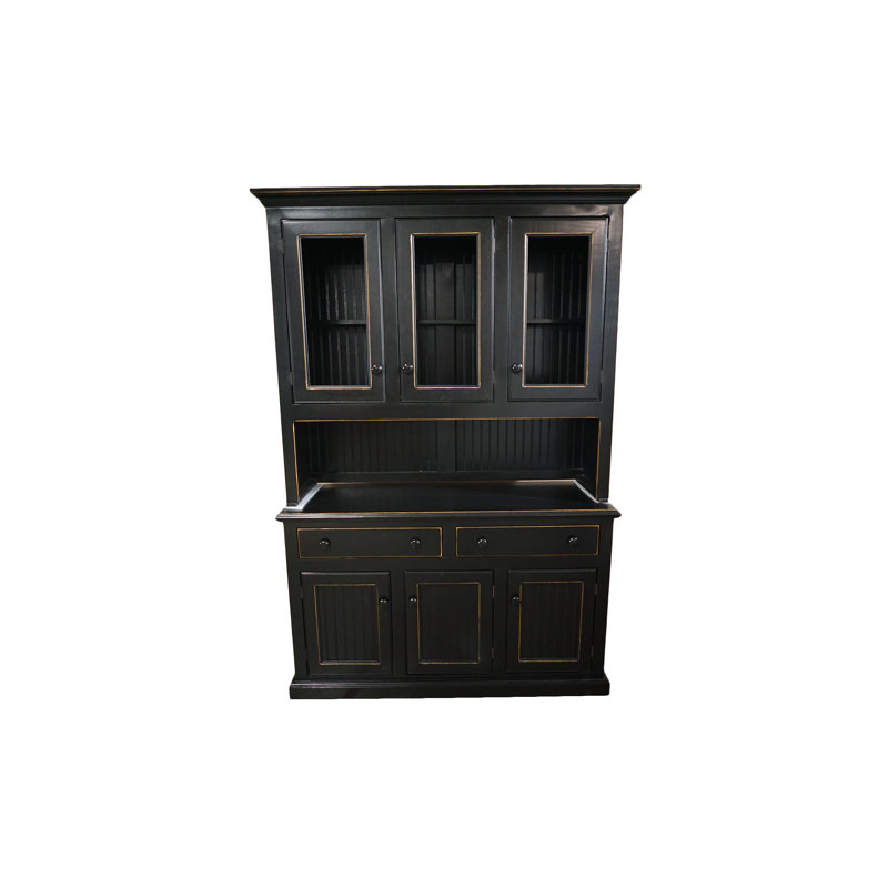 Manzelli Sideboard with Bar Hutch, Antique Black
