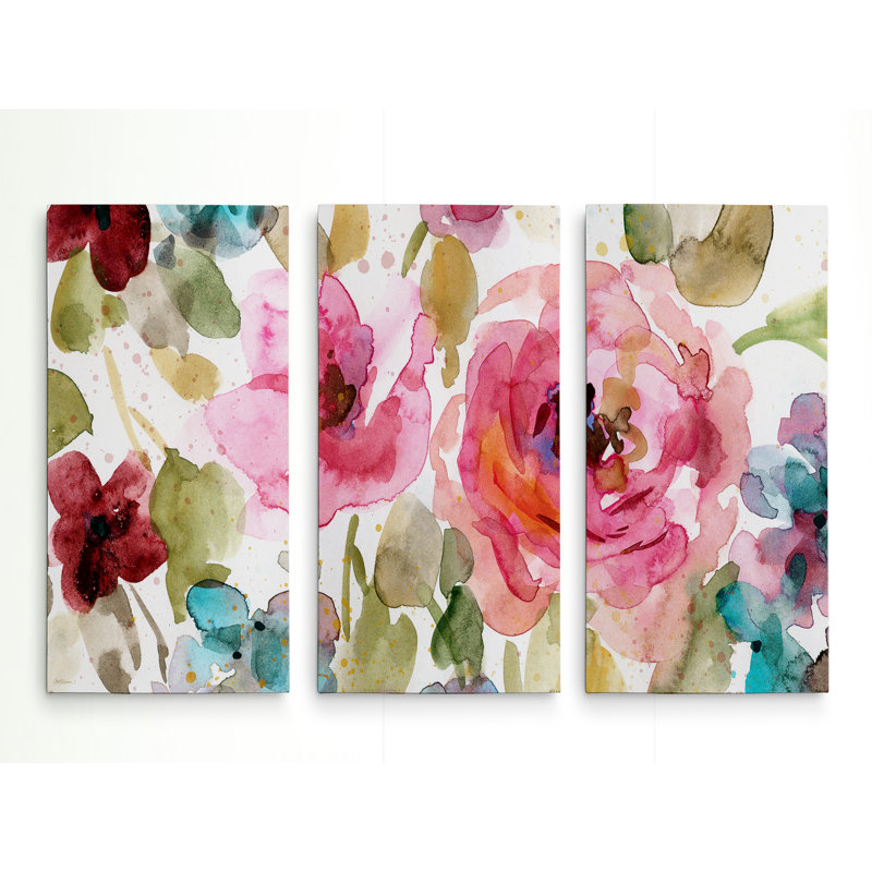 «Garden Palette I», image multi-pièces sur toile tendue, H 24 po x l 36 po x P 1,5 po