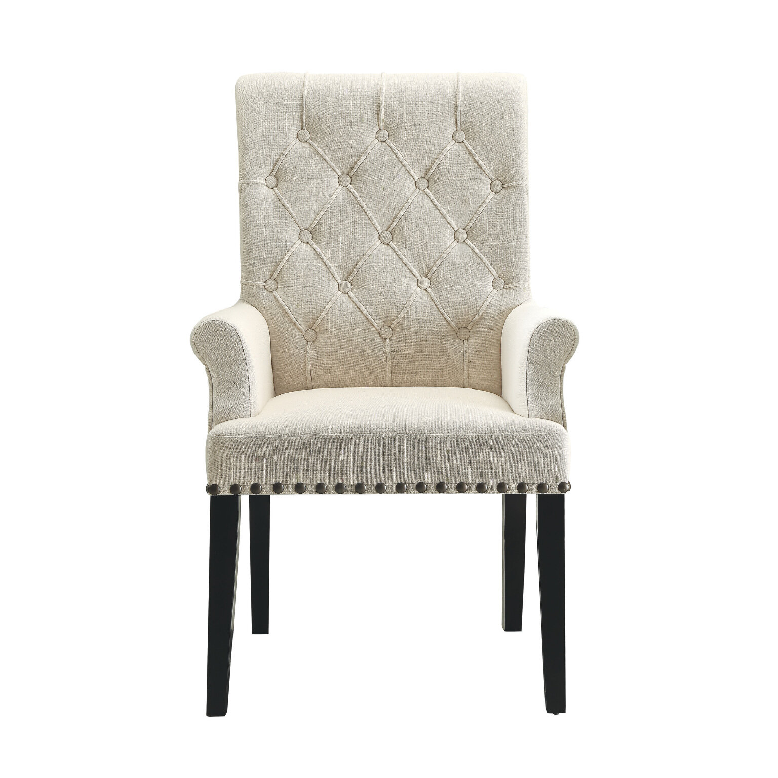 Red Barrel Studio Ferayh Tufted Arm Chair in Beige & Reviews | Wayfair