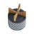 8" Planter On Wooden Stand, Gray