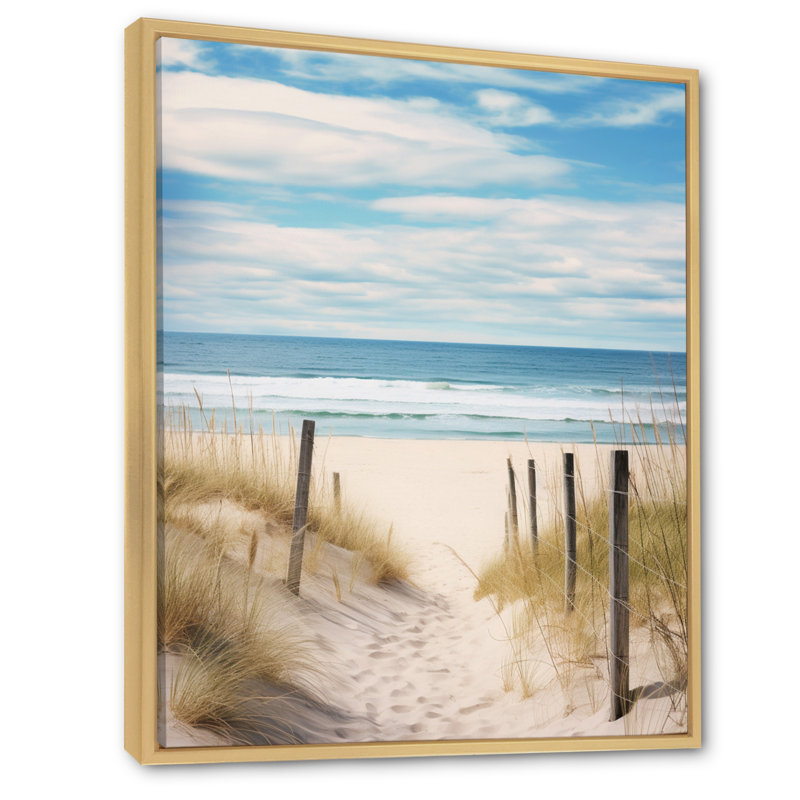 Brasen Path To The Beach VI, reproduction d'art sur toile encadrée, H 40 po x l 30 po x P 1,5 po, Naturel