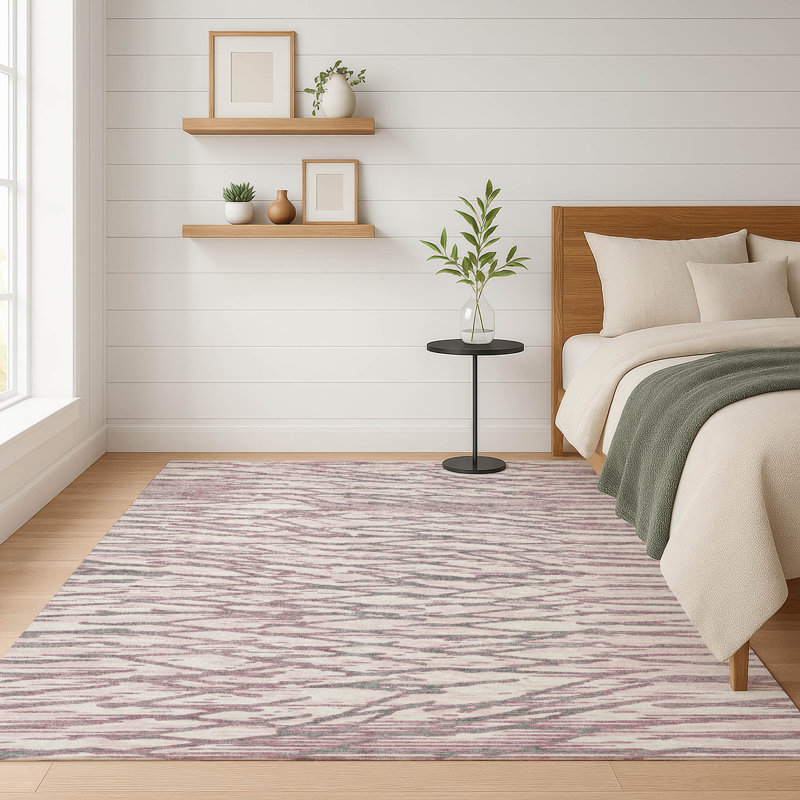Machine Washable Indoor/Outdoor Chantille ACN2771 Modern Rug, 8' x 10', Blush
