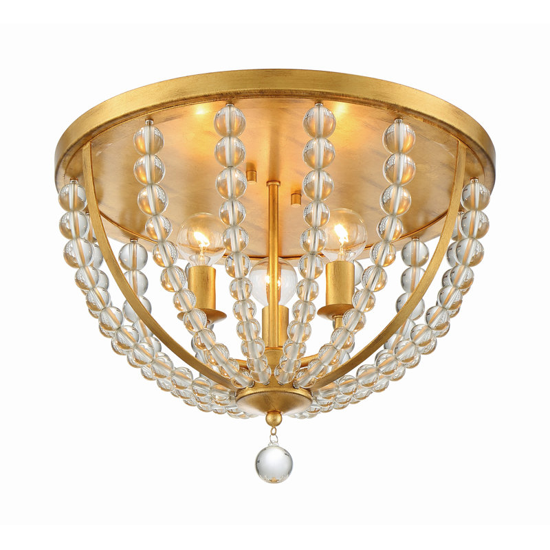 Plafonnier encastré de style lustre 3 lumières 16,5 po Gateshead