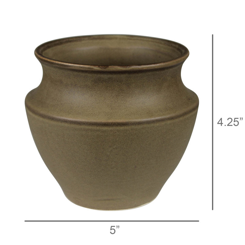 Pot Addison, céramique - petit, H 4,25 po x l 5 po x P 5 po, Mastic