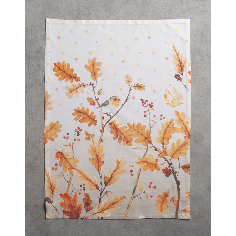 Maison d'Hermine  Oak Leaves 100% Cotton Kitchen Towel Set 3 - 20" x 27.5"