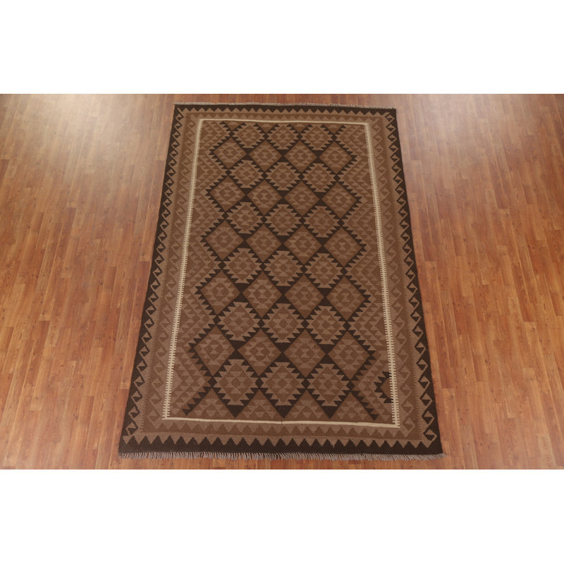 Reversible Wool Kilim Area Rug 7x10