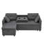 3 Seater Linen Sofa & Chaise-587791056