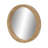 Wood Minimalistic Brown Wall Mirror with Natural Wood Grains-117814820