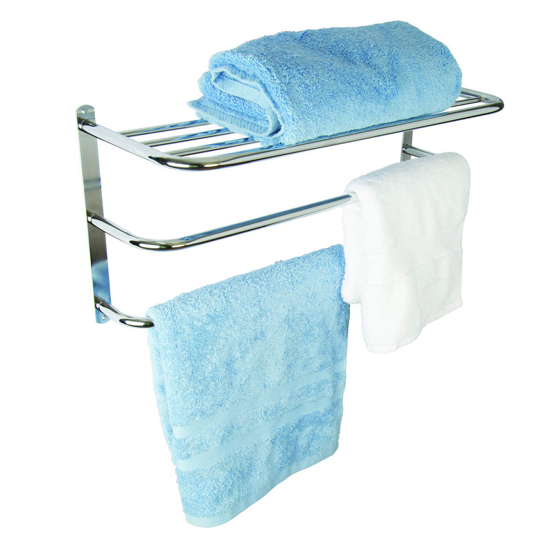 Chrome Plated Mild Steel Wall Mounted Towel Rack