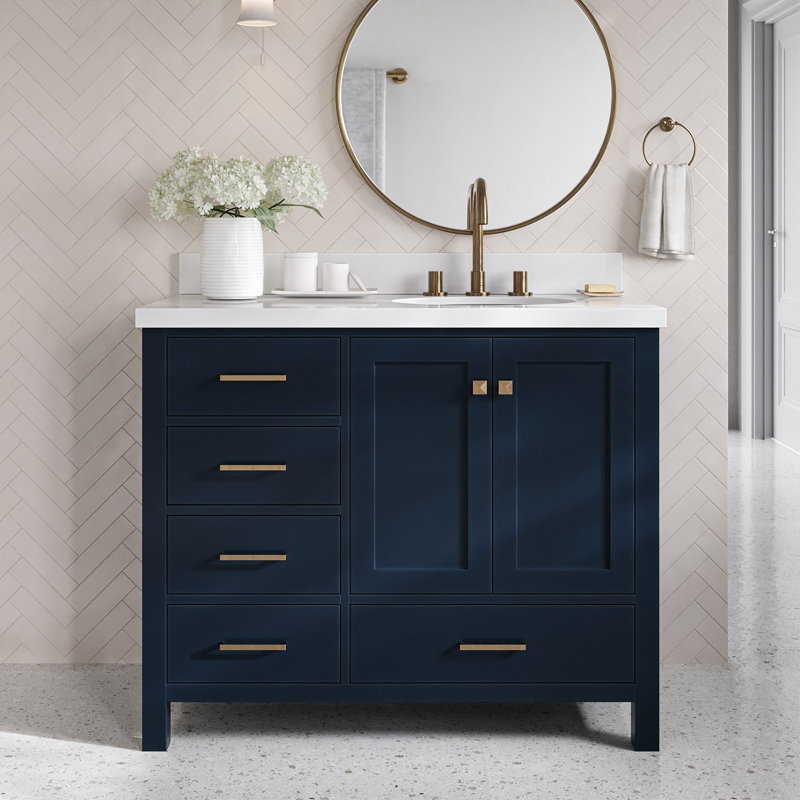 Ensemble de meuble-lavabo simple 43 po Cambridge, Bleu minuit