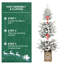 Arbre de Noël 4 pi avec lumières à DEL multicolores, 396 pointes, base scintillante, 100 lumières, pointes Pe / Pvc avec pommes de pin - vasque colorée illuminée, décoration des Fêtes facile à assembler