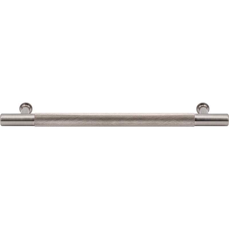 Beliza Knurled Bar Pull, Polished Brass, 6 5/16"