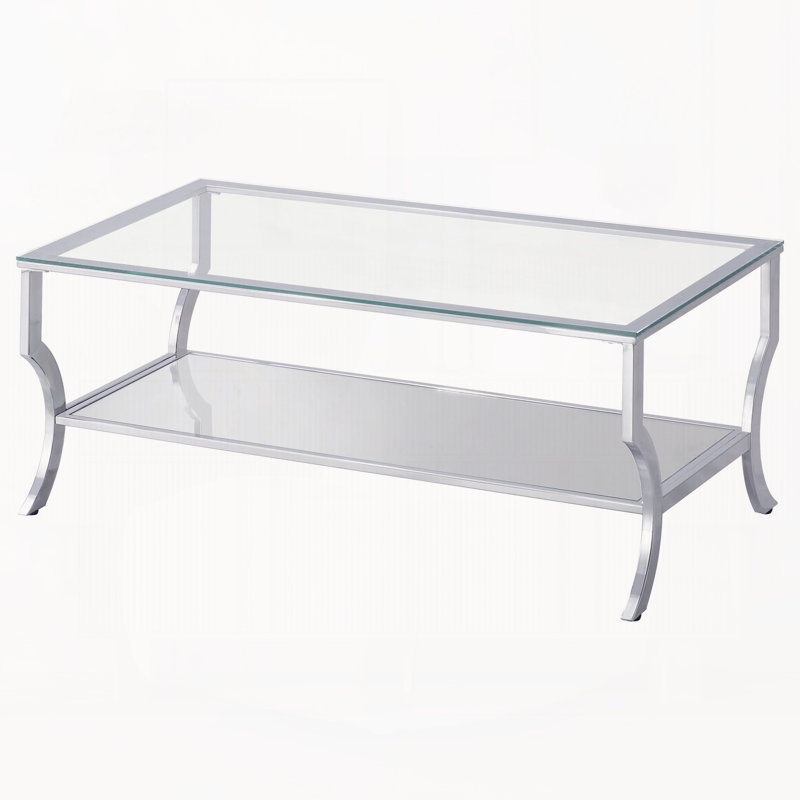 Ensemble de tables basses chromées 2 pièces