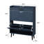 Armoire de rangement pour chaussures Chea avec tablettes réglables (couleur bleu foncé)-533789407-509077221