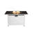 Fire Pit With Powder-Coated Finish And Smoked Glass Top