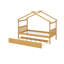Lit simple en bois avec lit gigogne-512509990