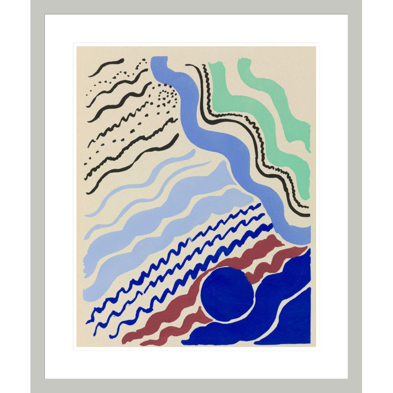 Planche 33 du portefeuille Compositions Colors Ideas "" par Sonia Delaunay - Impression encadrée giclée, 27.86" H x 23.5" W