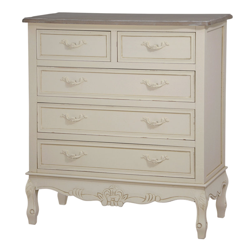 Allaire 80cm W 5 - Drawer Chest of Drawers